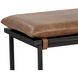 Zancor Gunmetal / Tan Leather Bench